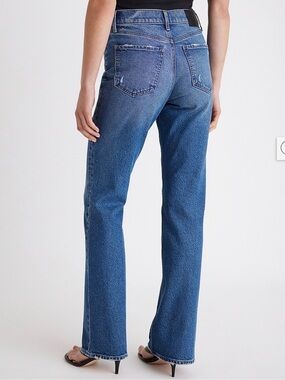 Express Women's Flared Jeans in Medium Blue Wash